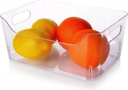 Køleskabsorganizer 23 × 16 × 9,5 cm – transparent boks med håndtag