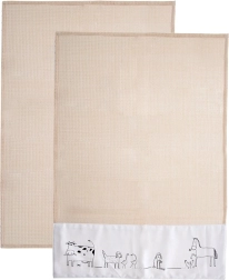 Køkkenviskestykker i bomuld 70 × 50 cm, 2 stk.