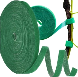 Gardlov grøn tekstiltape med krog og løkke 5m