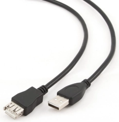 USB 2.0 forlængerkabel AM–AF 4,5 m sort