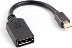 Adapter fra Mini DisplayPort til DisplayPort på kabel 10 cm sort