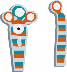 Small Foot ABC-monsteret Reese – bambusdekoration til børneværelset