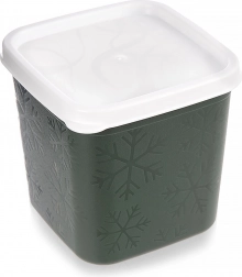 Plastik madbeholder med låg 380 ml grøn