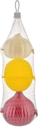 Sæt med mini plastikdåser til hvidløg, løg og citron (3 stk.)