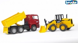 Bruder lastbil MAN tipvogn og frontlæsser FR130