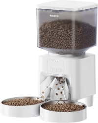 Automatisk foderautomat til kæledyr 4,5 l WiFi med to skåle