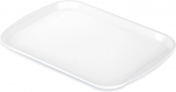 Plast serveringsbakke hvid 43,5 × 31,5 cm