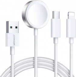 Magnetisk opladningskabel Jonroom til Apple Watch, Lightning og USB-C, 1,2 m