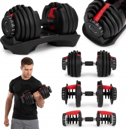 Justerbar håndvægt 2,5–24 kg med stander ModernHome