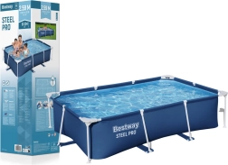 Bestway rammebassin STEEL PRO 259 × 170 × 61 cm, 2300 l