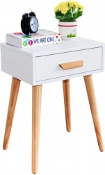 natbord eller sofabord i fyrretræ modernhome, hvid