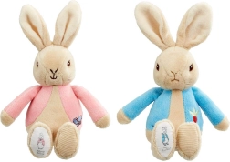 Rainbow blød rangle Kaninen Peter & Flopsy 1 stk. pink