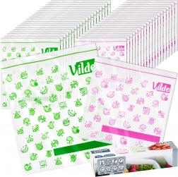 Lynlåsposer til fødevarer 20,5 × 21 cm og 24 × 29 cm, 40 stk.