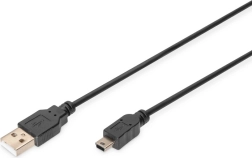 USB 2.0-kabel A til mini USB B 5-pin 1 m sort