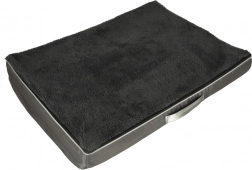 Ortopædisk vandafvisende plys-seng til hund og kat 90 × 70 × 10 cm, grå