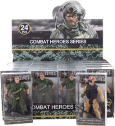 Soldaterfigur med våben 9 cm