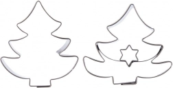 Udstegeform af stål til småkager – juletræ, 4,5 cm, 2 stk.