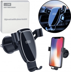 Gravitationsholder til bil til telefon til ventilationsgitter – sort