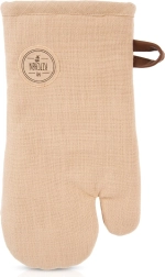 Bomuldskøkkenhandske med magnet, beige 32 cm