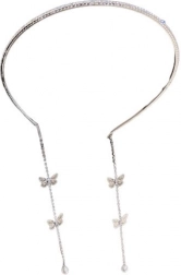 Dekorativt hårbøjle med sommerfuglemotiv