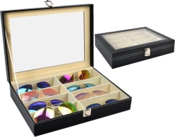 Brilleorganisator med glaslåg, 8 rum SOULIMA