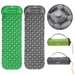 Oppusteligt campingliggeunderlag med pude 190 × 56 × 5,5 cm