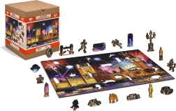 Træpuslespil London om natten med fyrværkeri