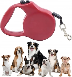 Automatisk selvoprullende line til hunde og katte 5 m med lås – lyserød