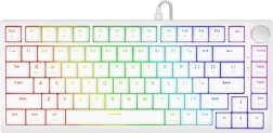 Magnetisk gamingtastatur astral white med outemu white jade-switche og rgb