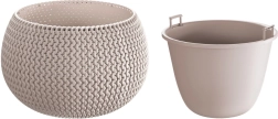 Splofy Bowl plantekrukke med indsats 29 cm mocca