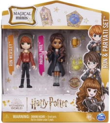 Harry Potter Magical Minis dobbeltpakke med figurer Ron og Parvati med tilbehør