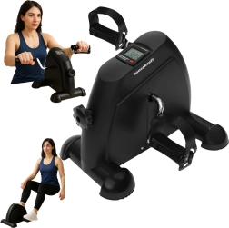 Mini motionscykel til genoptræning 2-i-1 med LCD-display - 1 stk.