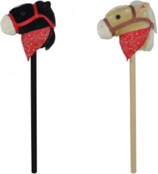 Plyshest på pind med lyd 80 cm, sort