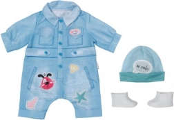 Denim-overall Deluxe til dukke