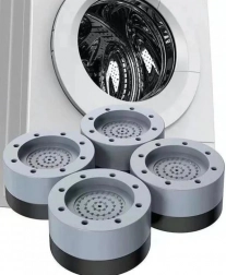 Anti-vibrationsmåtter Gummi til vaskemaskine, opvaskemaskine, tørretumbler og køleskab 4 stk.