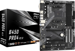 Asrock b450 pro4 r2.0 – gaming bundkort am4 atx med m.2, hdmi og usb 3.2