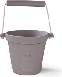 Mørkegrå silikonespand til stranden BIGJIGS TOYS