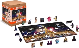 Træpuslespil med to sider Nattens Paris 2-i-1 – 75 brikker fra WOODEN CITY