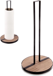 Køkkenholder til papirhåndklæder LINE, sort metal, 32,5 cm