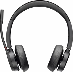 Trådløst headset POLY Voyager 4320 med USB‑C og BT700‑adapter (Microsoft Teams‑certificeret)