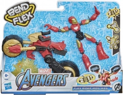 Hasbro Bend and Flex – figur IRON MAN med motorcykel