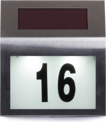 Solcelle LED lampe til husnummer