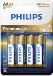 Premium alkaline batterier AA x4
