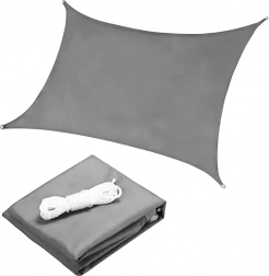 Rektangulær vandtæt skyggepresenning 2 × 3 m ModernHome – grå