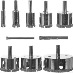 Sæt med diamant-hulsavskroner 10 stk. BIGSTREN
