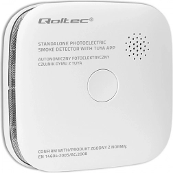 TUYA Wi‑Fi røgalarm med batteri, 85 dB alarm og LED