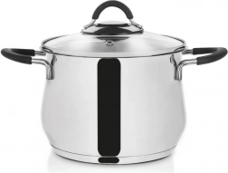 Rustfri stålgryde med glaslåg DALIE 18 cm, 3,5 l