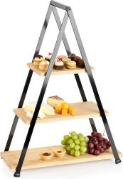 Trepunkts bambus-etagere 53 cm