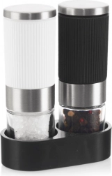 Manuelle salt- og peberkværne med holder, sæt med 2 stk.
