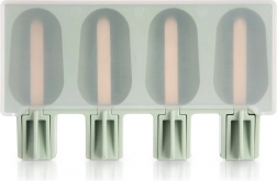 Silikoneform til ispinde med låg grøn